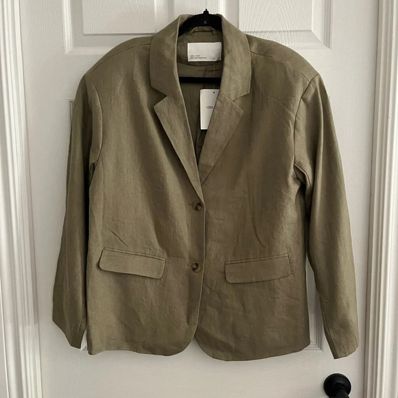 NWT 100% LINEN/LIN RELAXED FIT BLAZER - Picture 3 of 9